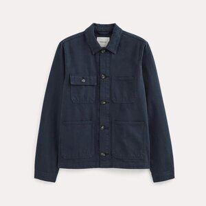 Everlane Denim Utility Jacket Garment-Dyed Navy Size Medium 100% Organic Cotton
